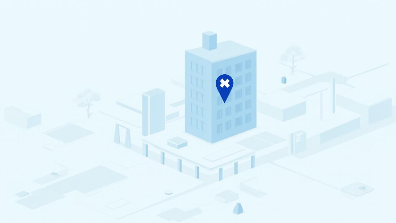 Nous Toll Solutions кеңсесі Алматы қаласының картасындағы орналасқан жері. Айналасындағы жолдар мен мекенжайы көрсетілген.